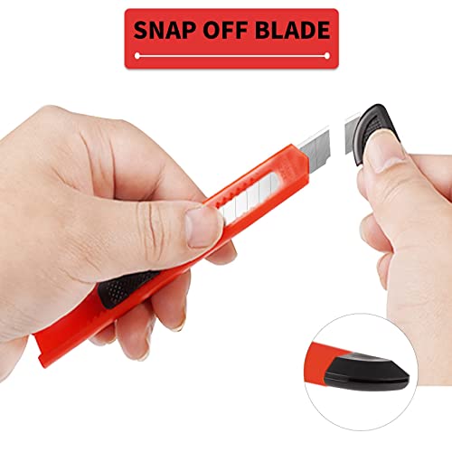 Image of DIYSLEF Knife 16-Pack Box Cutter Retractable, Box Knife Perfect for Home, Office Use, Small 9mm Snap-off Blades Utility Knife for Cardboard, Cartons, Disposable Box Cutters Bulk for Work
