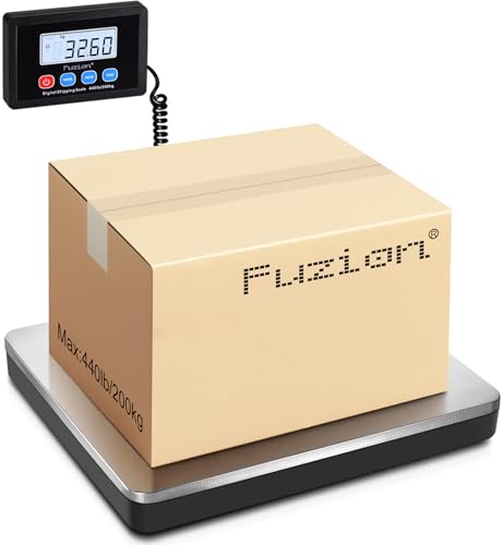Fuzion Shipping Scale 440lb x 10g Accuracy, Postal Scale with Hold/Tare, Digital Shipping Scale for...