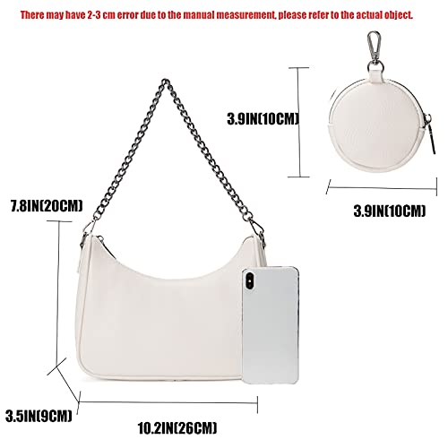 Image of myfriday Women PU Hobo Crossbody Bag, Coin Purse, 2 Straps Shoulder Purse | Anti-scratch PU, center divider, zipper pocket and coin pouch organize cosmetics, wallet and phone for commute or dates