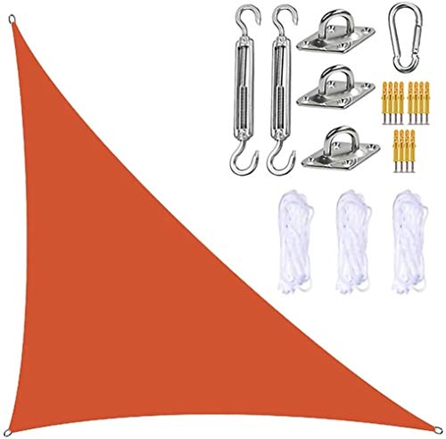 Voile d'ombrage imperméable anti-UV et kit de fixation pour ombrager un extérieur