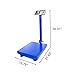 Goujxcy 300KG/661lbs Weight Electronic Platform Scale Digital Heavy Duty Shipping and Folding Postal Scale with 15.75 x 21.65 Durable Large Platform,Industrial Grade Bench Scale (Blue)