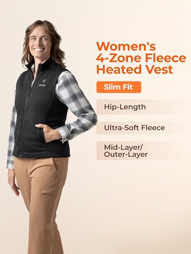ororo upgraded women39s heated fleece vest with heated collar and battery lightweight heating vest fleece