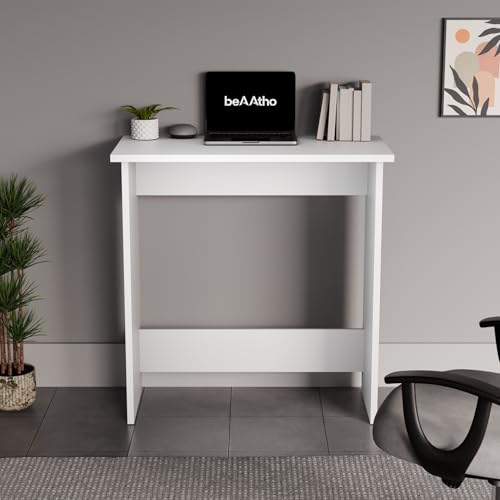 Image of beAAtho Apex Desk for Home Office & Study | Multipurpose Engineered Wood Table with Spacious Top,Premium Finish, Sturdy Legs & Easy DIY Assembly (White)
