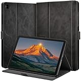 AsileCuir Coque pour Samsung Galaxy Tab A11+/A11 Plus/A9+ Plus Tablette 11 Pouces 2025/2023 avec Poche,Housse Protection Étui,Fermeture Magnétique,Multi Angle Support,Veille/Réveil Auto,Noir
