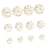 Abaodam 30個ラタンボールオーナメント 装飾用ラタンボール テーブルデコレーション 家の装飾 突然のインテリア小物 軽量で耐久性のある