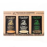 The Warrior Blends – Warrior’s Trilogy | Traditional Blend 60g, Wild Mushroom Infused Salt 100g, Boreal Pepper Mix 50g | Gourmet Seasoning Gift Set | Épices du Guerrier