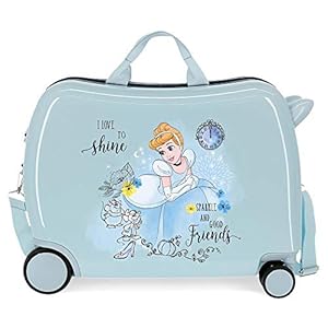 Disney Princess Celebration kinderkoffer, blauw, 50 x 38 x 20 cm, stijf, ABS, zijdelingse cijfercombinatiesluiting, 34 l…