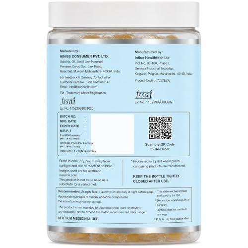 Image of Fixuphealth Multivitamin Gummies for Kids with 12 Vitamins & Minerals, Vitamin C, Iron, Zinc, Magnesium & Vitamin D2 | Gummy Bear Multivitamin for Kids 2-6 Years | Mango Flavored 30 Gummies