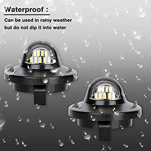 2 Pcs Led License Plate Light Tag Lights Assembly Compatible With Ford F-150 F-250 F-350 F-450 F-550 Superduty Ranger Explorer Bronco Excursion Expedition Replace F1Tz-13550-A F37Z-13550-A F67Z13550Aa #TOP3