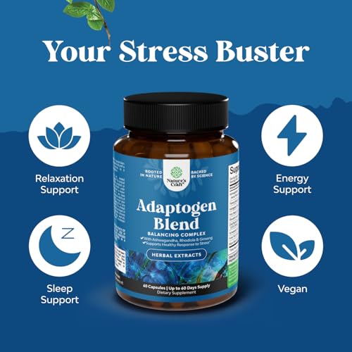Herbal Adaptogen Mood Support Supplement - Calming Adaptogens Supplement for Stress & Cortisol Management with Ashwagandha Rhodiola Rosea & Maca Root - Vegan Non GMO & Daytime Friendly - 60ct - Image 4
