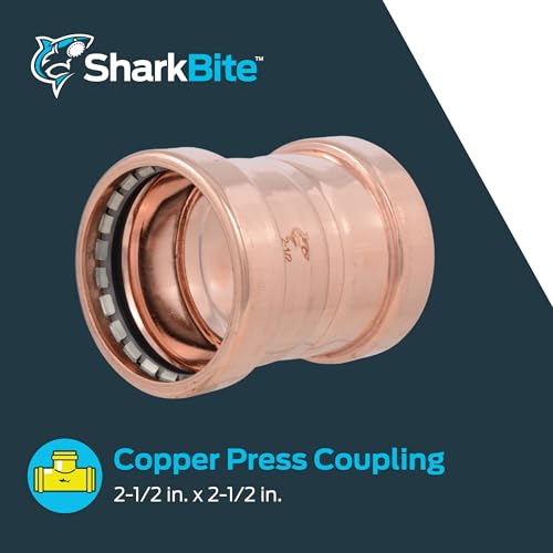 SharkBite 2-1/2 Inch Coupling, Copper Press Plumbing Fitting, UPR0167 by SharkBite - Image 2