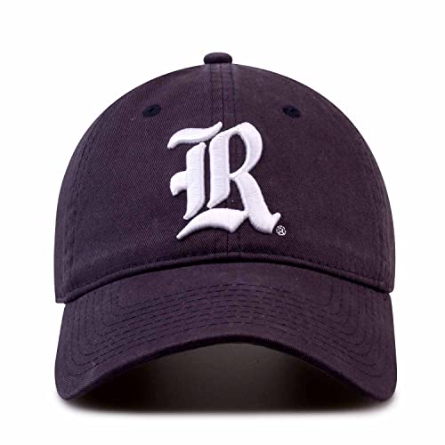The Game NCAA Adult Relaxed Fit Logo Hat - Embroidered Logo - 100% Cotton - Elevate Your Style and Show Your Team Spirit (Rice Owls - Navy, Adjustable)