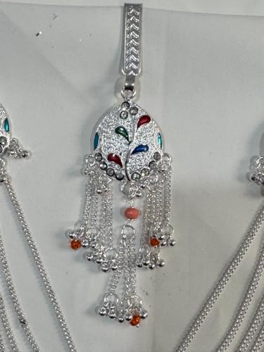 Shiv imitation silver ghungroo saree – image 5