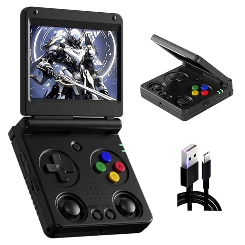 RG34XXSP Console di gioco portatile retrò 5490+ Giochi 17 Emulatori,Giochi Portati,Linux Schermo OCA IPS da 3,4 RG34XX SP Console di gioco retrò con 2,4/5G WIFI & BT,Lettori Video/Musicali (Nero)