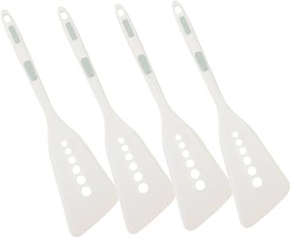 LIGIGWASH 4 Piezas Espátula De Silicona Freír Plancha Espátulas para Utensilios De Cocina Antiadherentes Calor Espátula Ranurada Wok Cocinando Espátula Giratoria Gel De Sílice