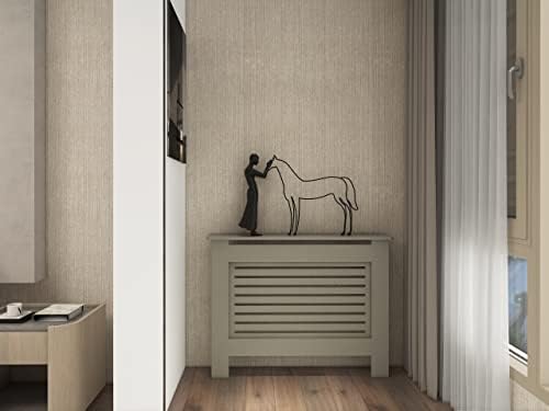 MZM Monsoors Radiator Cover, Cabinet MDF Horizontal Modern Design Gloss Black Decorative for Living Room Dining Room Bedroom (Small 78x19x82 cm, Gloss Black Horizontal)