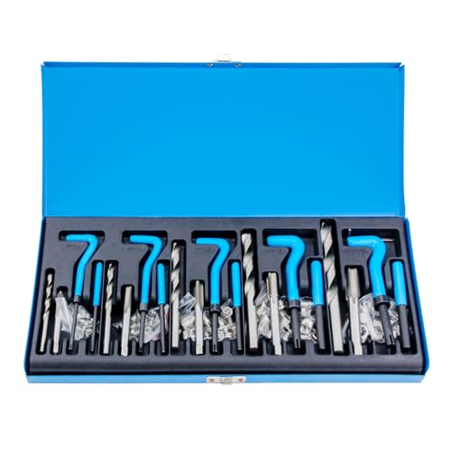 Kit de réparation de filetage DOCAS 131 pièces avec inserts filetés tarauds et forets M5 à M12
