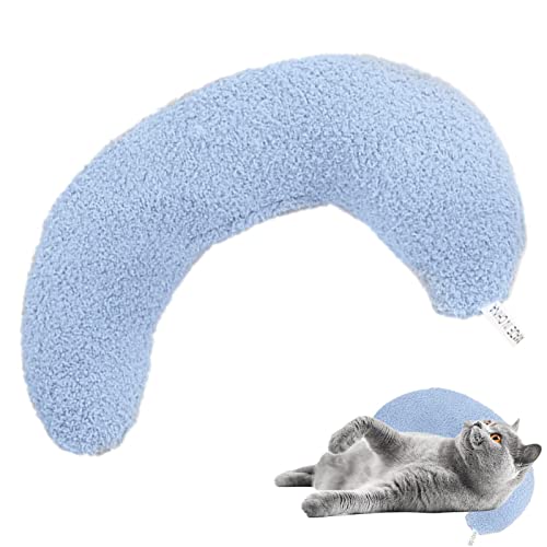 Huasean Cuscino per Collo di Gatto - Morbido e soffice Giocattolo calmante per Animali Domestici,Cuscino per Gatti a Mezza Ciambella per digrignare i Denti per Tappetino per Gatti e Cuccioli per Cani