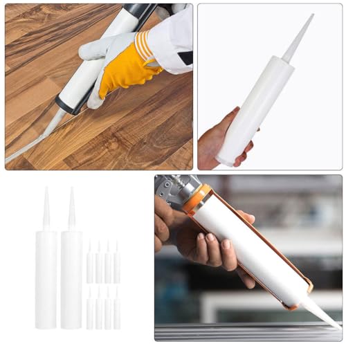 Uonlytech 10 tubos de calafateo reutilizables blancos miniatura 5