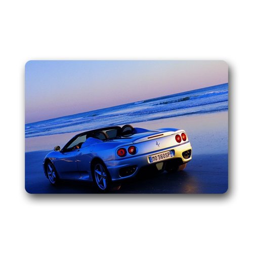 Ferrari 360 Spider Custom Outdoor Indoor Doormat Personalized Design Machine-Wahable Neoprene Rubber Doormat 23.6x15.7 Inch
