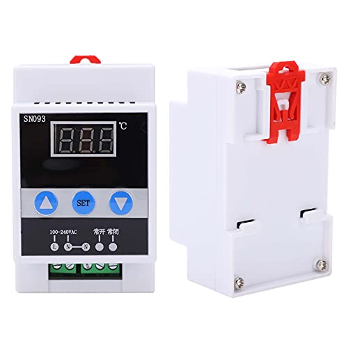 Din Rail Temperature Regulator, Temperature Sensor Regulator Din Rail Mount Controller For Heating For Refrigeration For Cooling For Heating Situations #TOP7