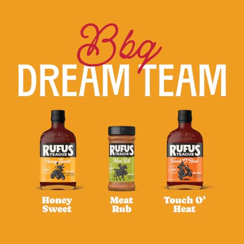 Image of Rufus Teague BBQ Sauce and Rub Cooking Gift Set, Saucin' & Rubbin' 3pk Tote | Saucin' & Rubbin' Tote with Honey Sweet, And Meat Rub, Great Grilling and 3-Piece Cooking Gift, Made in USA, Great Taste