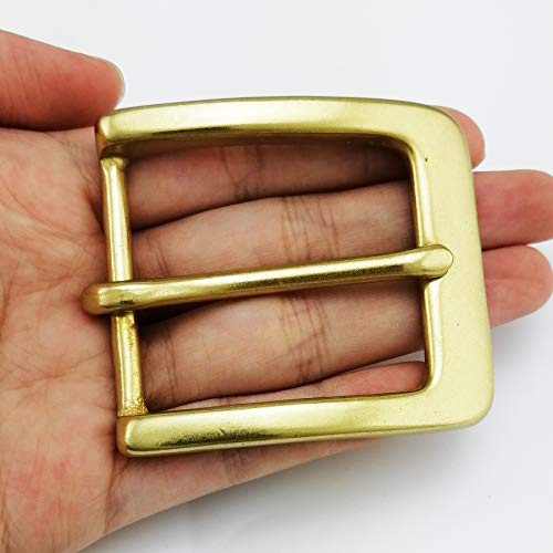 LAXPICOL 1.5"(38mm) Heavy Duty Solid Brass Single Prong Square Belt Buckle - Thumbnail 3