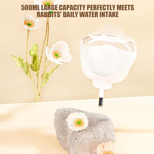 Botella de agua para hámster de 500 ml transparente y antigoteo 8
