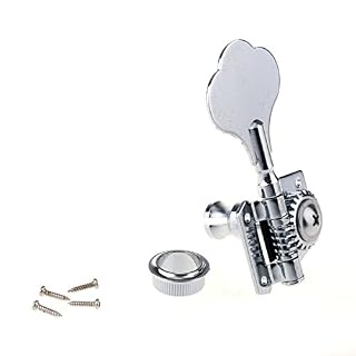 Musiclily Mécaniques Basse 4 en ligne Open Gear Style pour Fender Jazz et Precision Bass 4 Cordes, Chrome - Les Beatles, Paul McCartney, John Lennon, RIngo Starr, George Harrison Musiclily Mécaniques Basse 4 en ligne Open Gear Style pour Fender Jazz et Precision Bass 4 Cordes, Chrome – Image 2