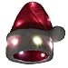 Winks Novelty Funny Santa Hat [2 Pack] with 20 Blinking Color-changing Light up LED Lights - Soft Plush Faux Fur for Adults and Children…