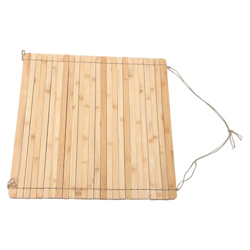 Scolapiatti arrotolabile in bambù 45 x 44 cm Scolapiatti pieghevole per lavello Mensola da cucina per ottimizzazione dello spazio e drenaggio dell'acqua