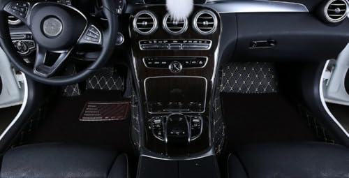 Image of Mr Mattie 7D Car Floor Mat Compatible with Ford Ecosport (2017-2025), Black /Gold