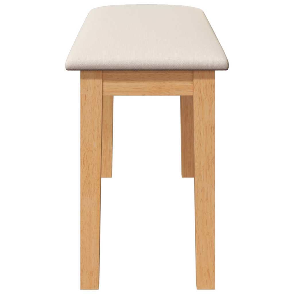 Banc 90 cm bois massif caoutchouc