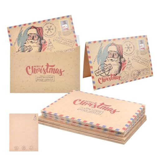 KBNIAN 16 Set Tarjetas Navideñas con Sobres Tarjetas de Felicitación de Navidad Tarjeta Feliz Navidad Postales de Navidad Vintage Tarjetas de Navidad para Transmitir Deseos para Familiares Amigos Niño