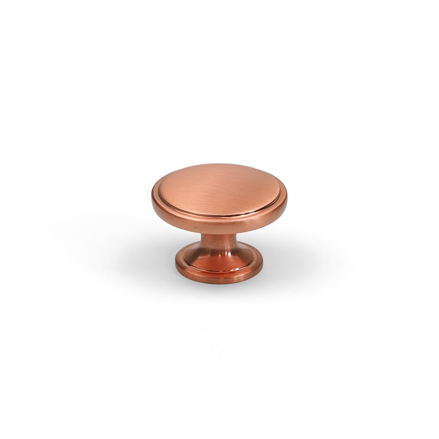 Handle & Home Satin Copper Kitchen Knob Rose Gold Cabinet Cupboard Drawer 38Mm Diameter Single Fixing Pull Furniture Replacement Upcycle Diy Handle
