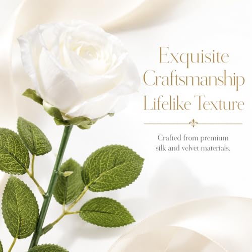 102 PCS White Roses Artificial Flowers - image 7