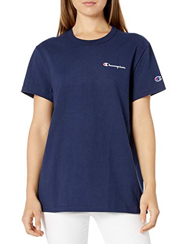 Champion Women's The Boyfriend TEE, Athletic Navy, Medium