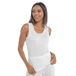 undercover lingerie 2 Pack Womens Thermal Built Up Strap Vest White Medium