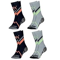 Kit 04 Pares de Meia Puma Cano Longo Esportiva Sola Atoalhada Poliamida | 2 Cinza - 2 Grafite | 39-43