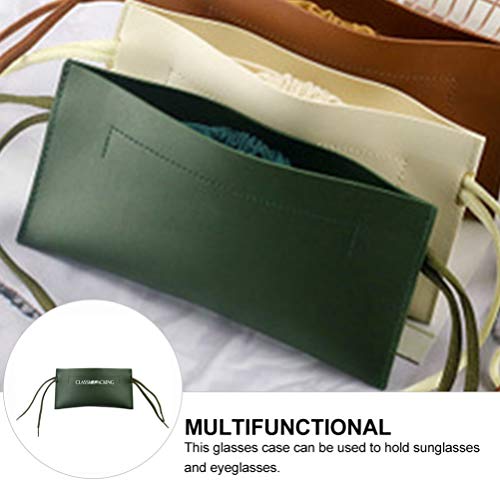 Hemoton Estojos de Couro para Ã“culos de Sol Com Cordão Duplo Pu Bolsas para Ã“culos Ã“culos de Prot