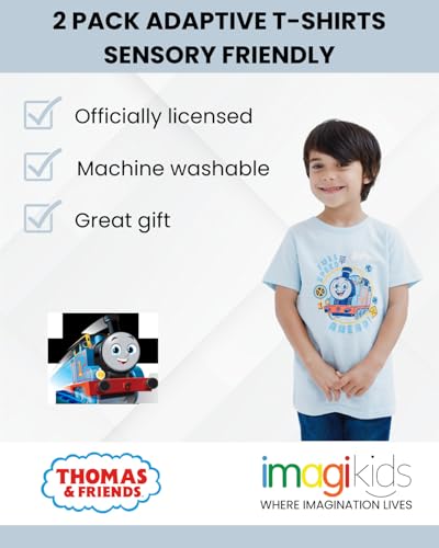 THOMAS & FRIENDS 2 Pack Adaptive T-Shirts Sensory Friendly Toddler Sizes (2T - 5T) - Image 3