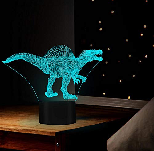 Spinosaurus Dinosaur Shapes Night Lamps 7 Cambio De