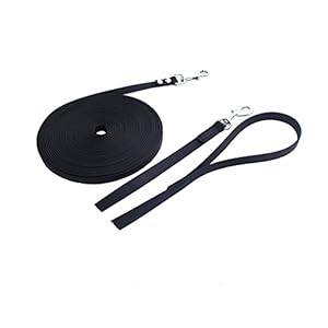 Angel for Pets MJH Beta Biothane sleeplijn zwart 9 mm/3 m met polslus