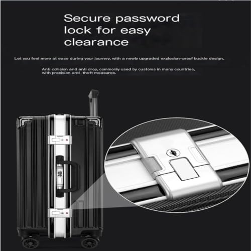 PANKERS Travel Suitcase Retro Anti-Collision Aluminum Frame Trolley Suitcase Anti-Fall Charging Port Suitcase for Men and Women Trolley Case3