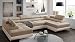 Produktbild Ecksofa Miami U mit Schlaffunktion, Eckcouch mit Bettkasten, U Form Couch, Sofagarnitur mit Schalffunktion, 338 x 203 cm (Creme + Cremiger Kunstleder - EKO)