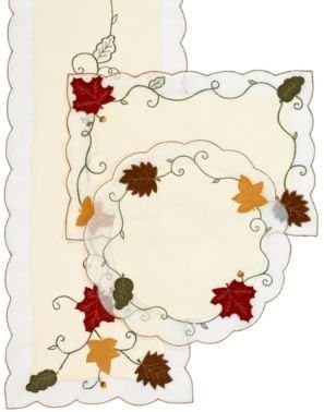 Oblong Sterling Forest Twill Tablecloth, 52 by 70", Ivory
