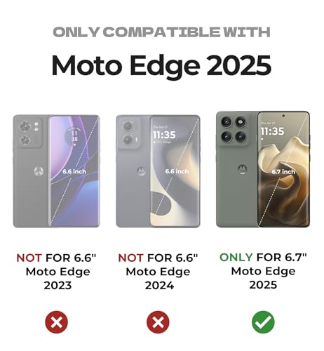 Dexnor for Motorola Moto Edge 2025 Case, [2 Front Frame] [Built-in Magnetic Slide Camera Cover & Kickstand] Heavy Duty Protection Shockproof Phone Case with Screen Protector, 6.7 inch Phantom Purple by Dexnor - Used condition - Image 2