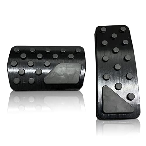 Miytsya 2 PCS Aluminum Alloy Anti-Slip Gas Pedal Brake Pedal Cover Interior Accessories Kit for...