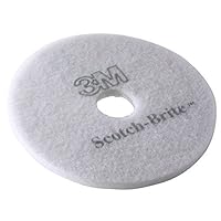 Scotch-Brite Superpad, Weiß, 432 mm | Packung mit 5 | zum Trockenpolieren und Hochglanzpolieren | wiederverwendbares und waschbares Polierpad, unempfindlich gegen Zusetzen und Verstopfen der Fasern