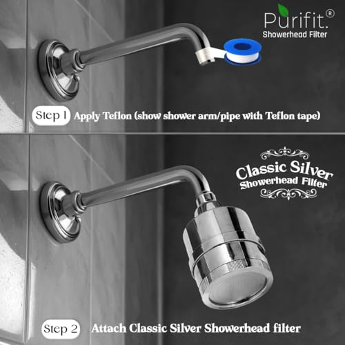 Image of Purifit Shower Filter For BathroPurifit Shower Filter For Bathroom| Water Softener for Shower & Home| Reduces Hairfall and Skin Problems| Removes Chlorineom